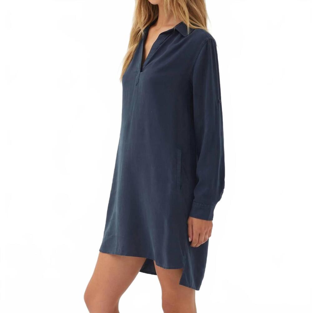 NEW BELLA DAHL long sleeve a-line dress in endless sea - Picture 3 of 4